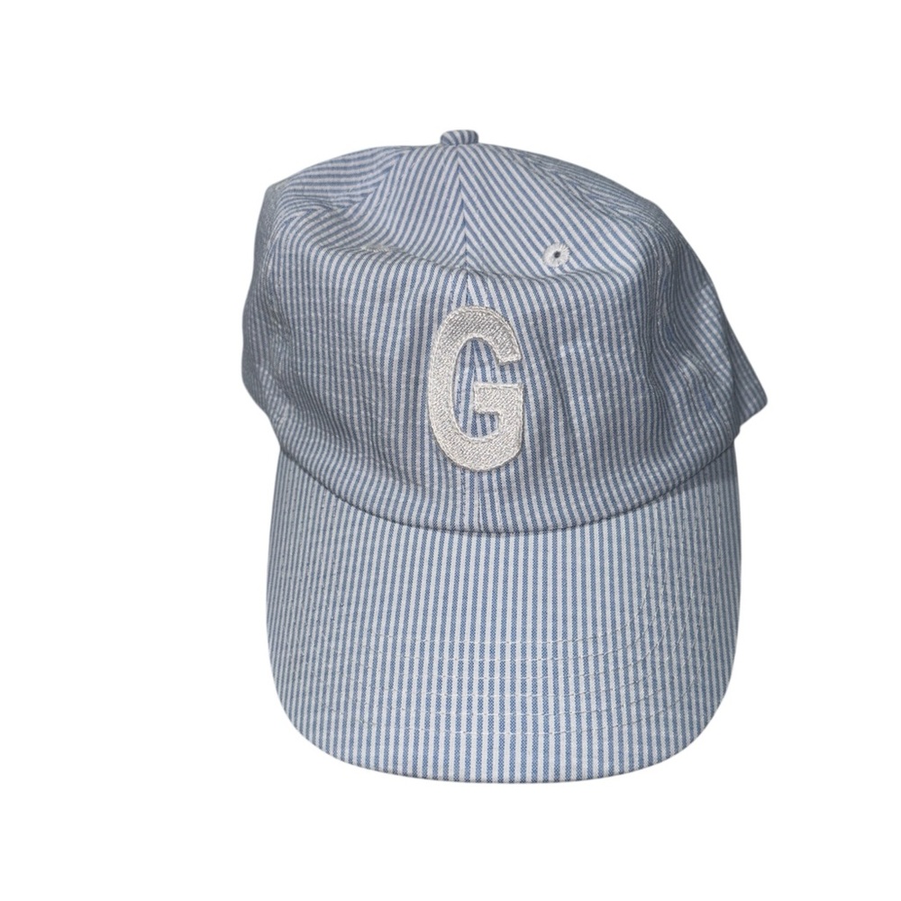 Rey to Z Striped Blue Cap with D Embroidery